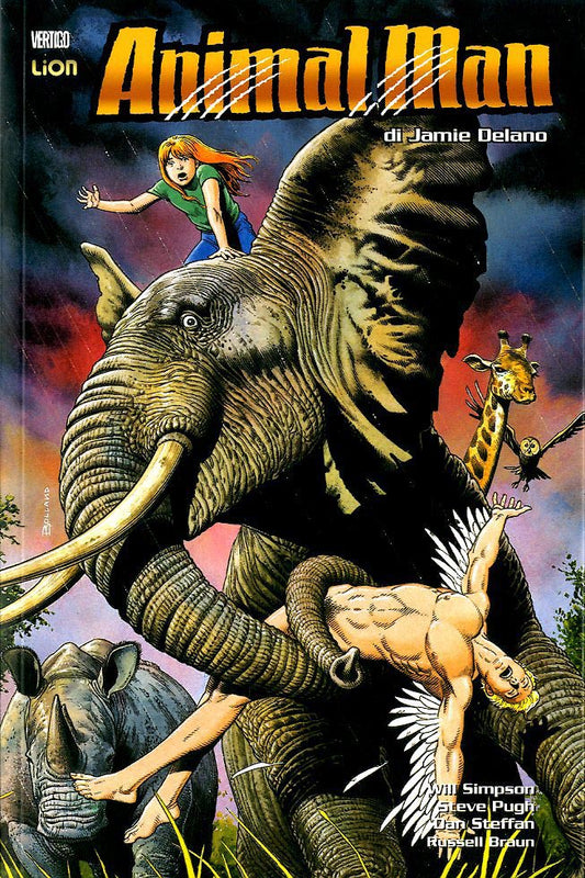ANIMAL MAN DI JAMIE DELANO 3-LION- nuvolosofumetti.