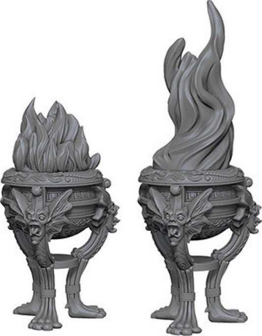 Deep Cuts unpainted miniatures - Braziers-WIZKIDS/NECA- nuvolosofumetti.