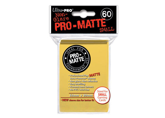 UP 60 MINI DECK PROTECTOR PRO MATTE bright yellow - 62 mm x 89 mm-ULTRA PRO- nuvolosofumetti.
