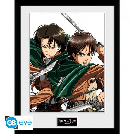 ATTACK ON TITAN - Framed print "Levi & Eren"