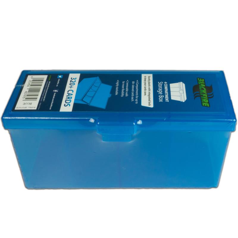 4-compartment Storage Box - Blue 320 + cards-Blackfire- nuvolosofumetti.