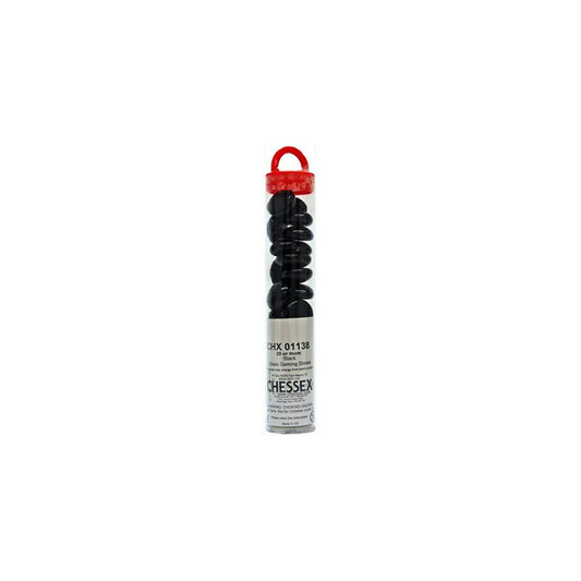 Glass Gaming Stones Tube (40+) - Black Opal