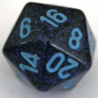 Dado 34 mm D20 Speckled Cobalt