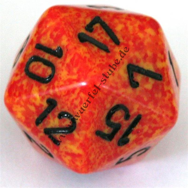 Dado 34mm D20 Speckled Fire