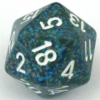 Dado 34mm D20 Speckled Sea