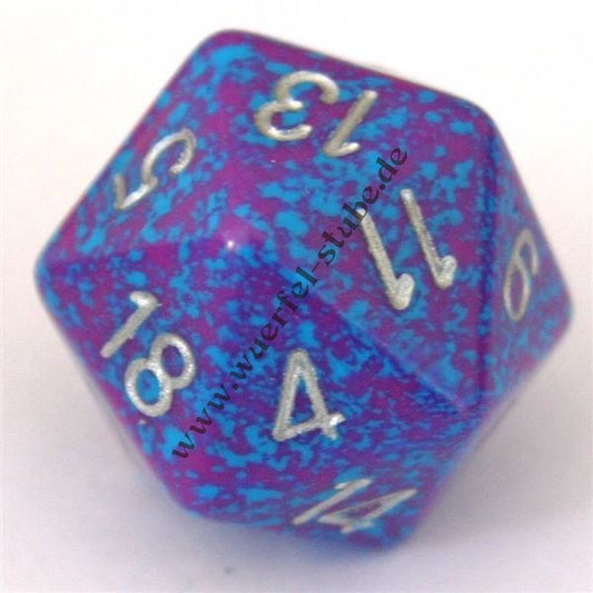 Dado 34mm D20 Speckled Silver Tetra