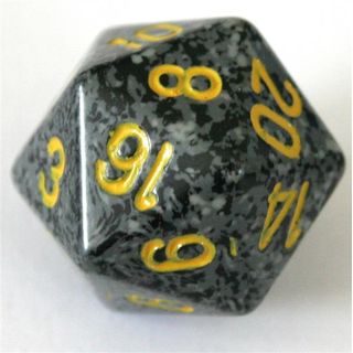 Dado 34mm d20 Speckled Urban Camo