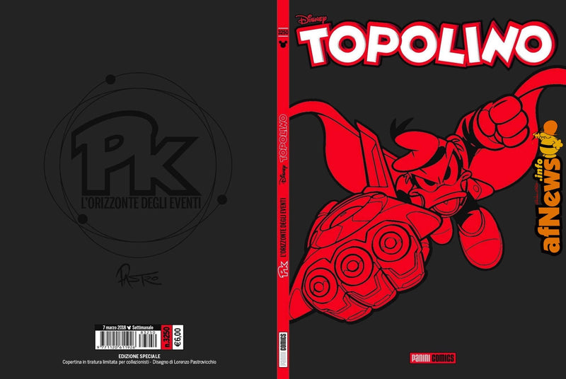 TOPOLINO 3250 VARIANT COVER PK-PANINI DISNEY- nuvolosofumetti.