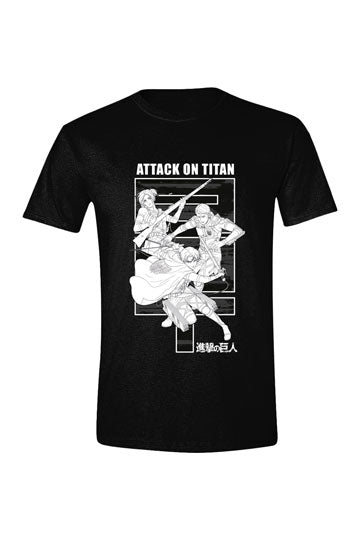 Attack on Titan T-Shirt Monochrome Trio taglia M