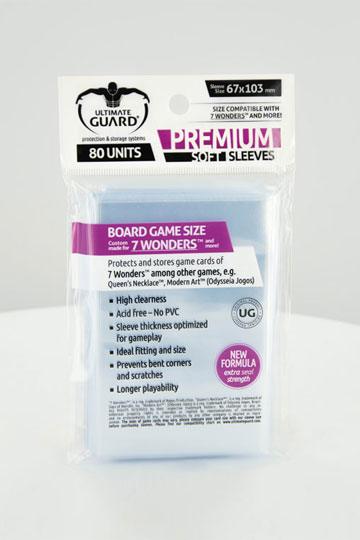 Premium Soft Sleeves for Board Game Cards 7 Wonders™ (80)