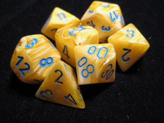 Dadi set da 7 in box Signature-CHESSEX- nuvolosofumetti.