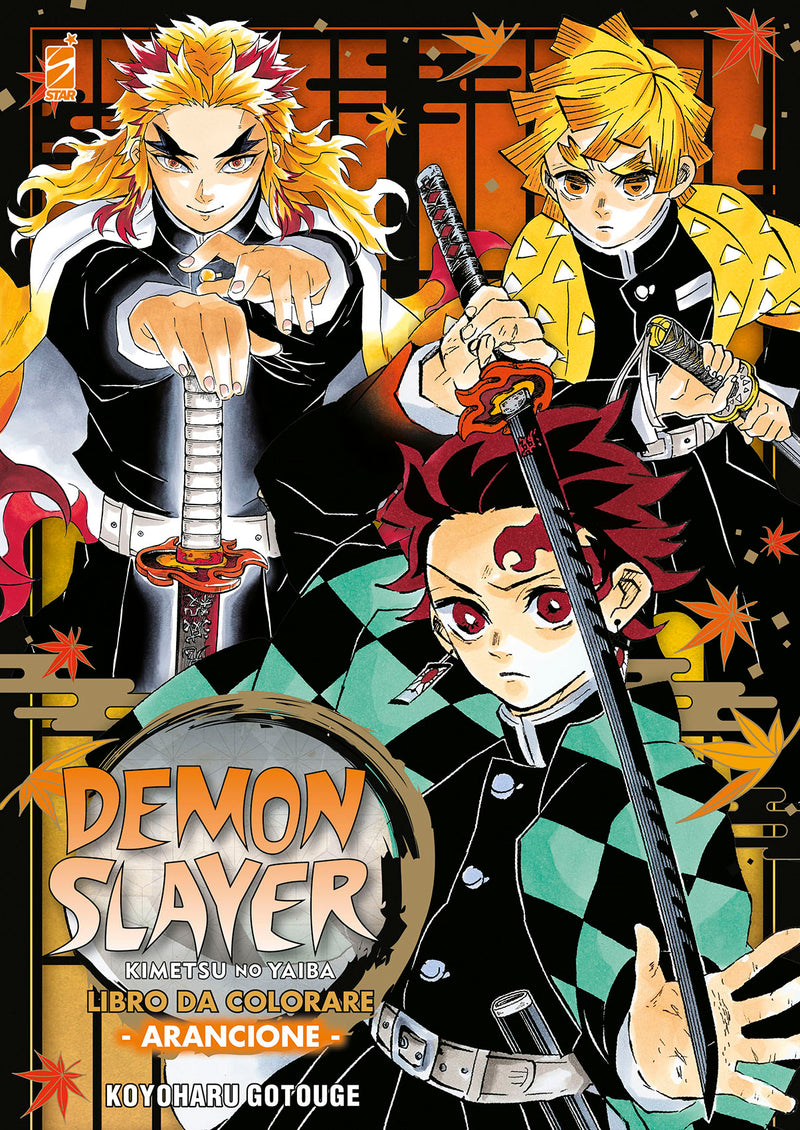 Demon Slayer Kimetsu no yaiba LIBRO da colorare arancione 3 3