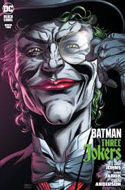 Batman three Jokers # 2 cover Joker con monocolo, DC, nuvolosofumetti,