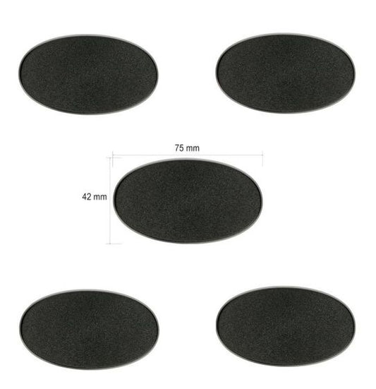 Oval bases 75x42mm
