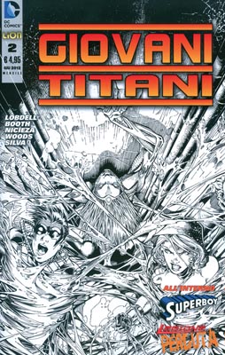 GIOVANI TITANI new 52 variant RISTAMPA 2-LION- nuvolosofumetti.