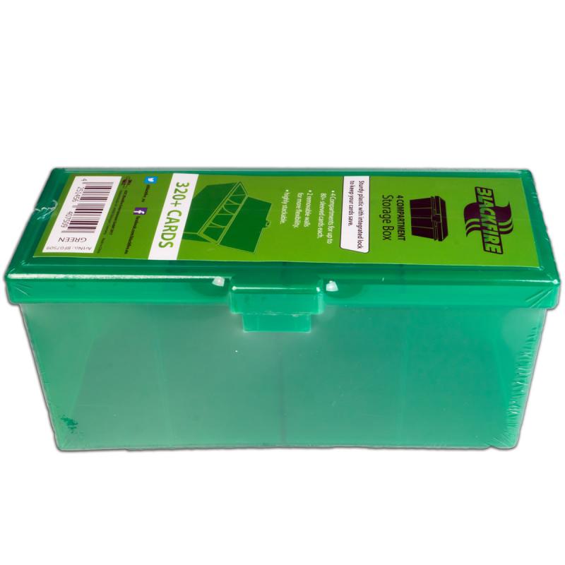 4-compartment Storage Box - green 320 + cards-Blackfire- nuvolosofumetti.