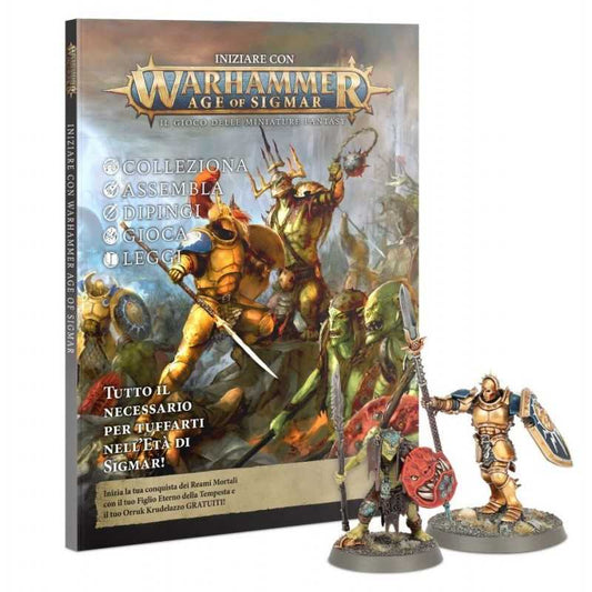 INIZIARE CON WARHAMMER AGE OF SIGMAR rivista in italiano e 2 miniature