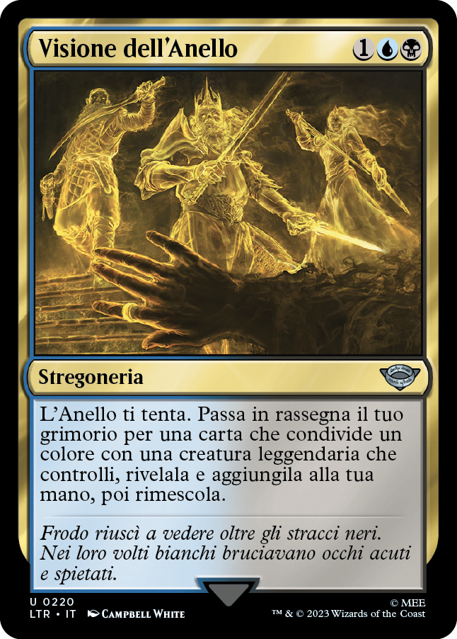 Signore degli anelli Magic - Racconti terra di mezzo 220 VISIONE DELL'ANELLO