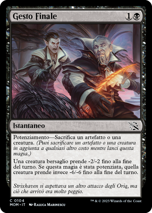 GESTO FINALE  Avanzata delle macchine 104