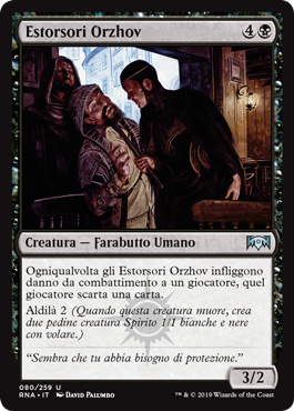 Estorsori Orzhov  Fedeltà di Ravnica 80-Wizard of the Coast- nuvolosofumetti.