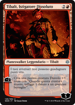 Tibalt, Istigatore Dissoluto  La Guerra della Scintilla 146-Wizard of the Cost- nuvolosofumetti.