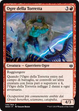 Ogre della Torretta  La Guerra della Scintilla 148-Wizard of the Cost- nuvolosofumetti.