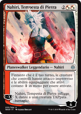 Nahiri, Tempesta di Pietra  La Guerra della Scintilla 233-Wizard of the Cost- nuvolosofumetti.