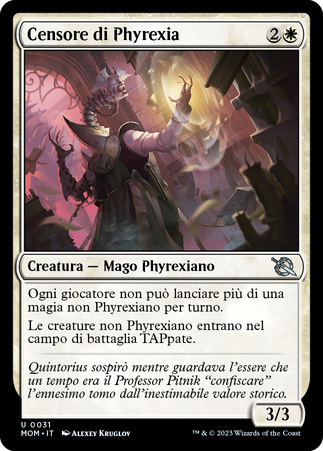 Avanzata delle macchine 31 CENSORE DI PHYREXIA