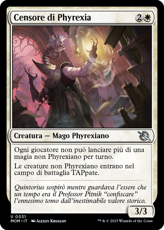 Avanzata delle macchine 31 CENSORE DI PHYREXIA
