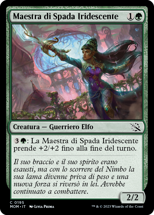MAESTRA DI SPADA IRIDESCENTE  Avanzata delle macchine 195