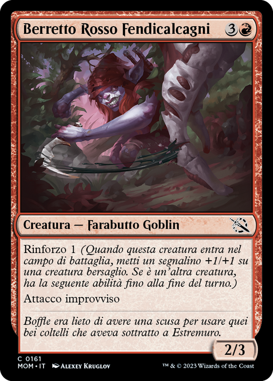 BERRETTO ROSSO FENDICALCAGNI  Avanzata delle macchine 161