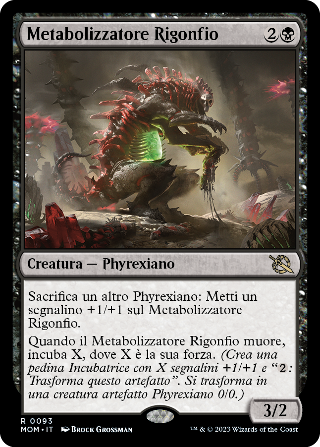 METABOLIZZATORE RIGONFIO  Avanzata delle macchine 93