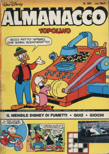 ALMANACCO TOPOLINO 301, MONDADORI, nuvolosofumetti,