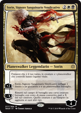 Sorin, Signore Sanguinario Vendicativo  La Guerra della Scintilla 217-Wizard of the Cost- nuvolosofumetti.