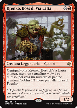 Krenko, Boss di Via Latta  La Guerra della Scintilla 137-Wizard of the Cost- nuvolosofumetti.
