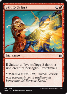 Saluto di Jaya  La Guerra della Scintilla 136-Wizard of the Cost- nuvolosofumetti.