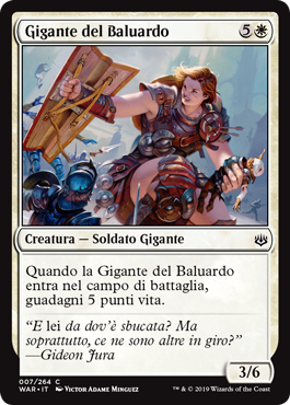Gigante del Baluardo  La Guerra della Scintilla 7-Wizard of the Cost- nuvolosofumetti.