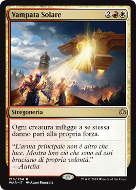 Vampata Solare  La Guerra della Scintilla 216-Wizard of the Cost- nuvolosofumetti.