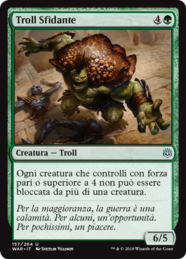 Troll Sfidante  La Guerra della Scintilla 157-Wizard of the Cost- nuvolosofumetti.