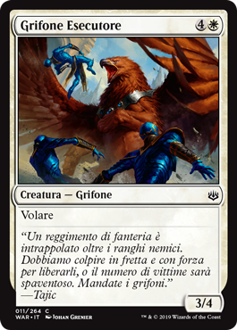Grifone Esecutore  La Guerra della Scintilla 11-Wizard of the Cost- nuvolosofumetti.