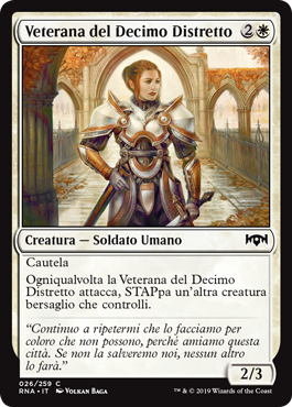 Veterana del Decimo Distretto  Fedeltà di Ravnica 26-Wizard of the Coast- nuvolosofumetti.