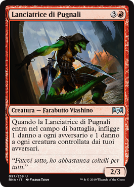 Lanciatrice di Pugnali foil  Fedeltà di Ravnica 290-Wizard of the Coast- nuvolosofumetti.