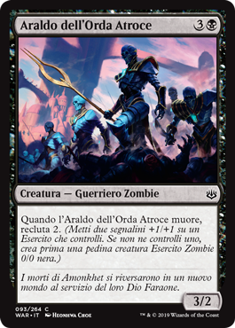 Araldo dell'Orda Atroce  La Guerra della Scintilla 93-Wizard of the Cost- nuvolosofumetti.