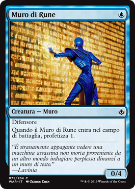 Muro di Rune  La Guerra della Scintilla 75-Wizard of the Cost- nuvolosofumetti.