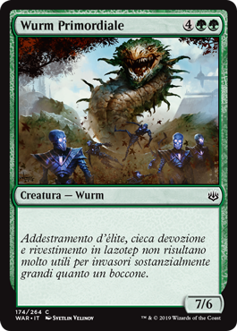 Wurm Primordiale  La Guerra della Scintilla 174-Wizard of the Cost- nuvolosofumetti.
