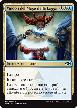 Vincoli del Mago della Legge  Fedeltà di Ravnica 190-Wizard of the Coast- nuvolosofumetti.