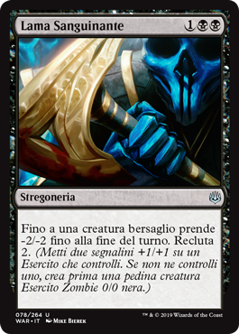 Lama Sanguinante  La Guerra della Scintilla 78-Wizard of the Cost- nuvolosofumetti.