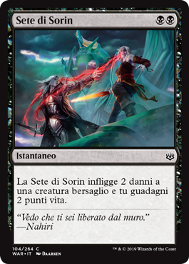 Sete di Sorin  La Guerra della Scintilla 104-Wizard of the Cost- nuvolosofumetti.