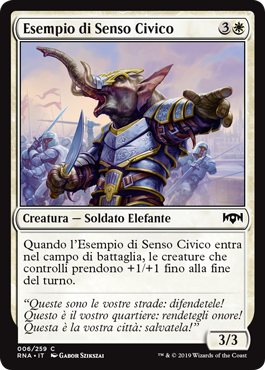 Esempio di Senso Civico  Fedeltà di Ravnica 6-Wizard of the Coast- nuvolosofumetti.