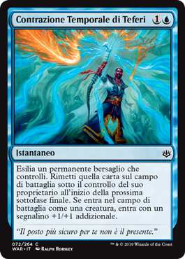 Contrazione Temporale di Teferi  La Guerra della Scintilla 72-Wizard of the Cost- nuvolosofumetti.